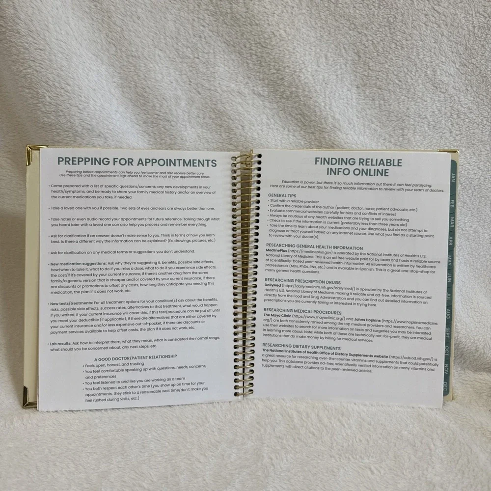 Bloom Daily Planner Chronic Illness Planner Wellness Health Journal Tracker Gold
